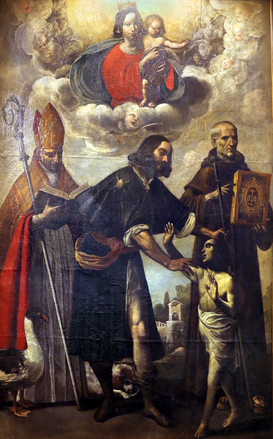 Madonna col Bambino tra i ss. Cerbone, Rocco e Bernardino - Museo di Arte Sacra (Massa Marittima)